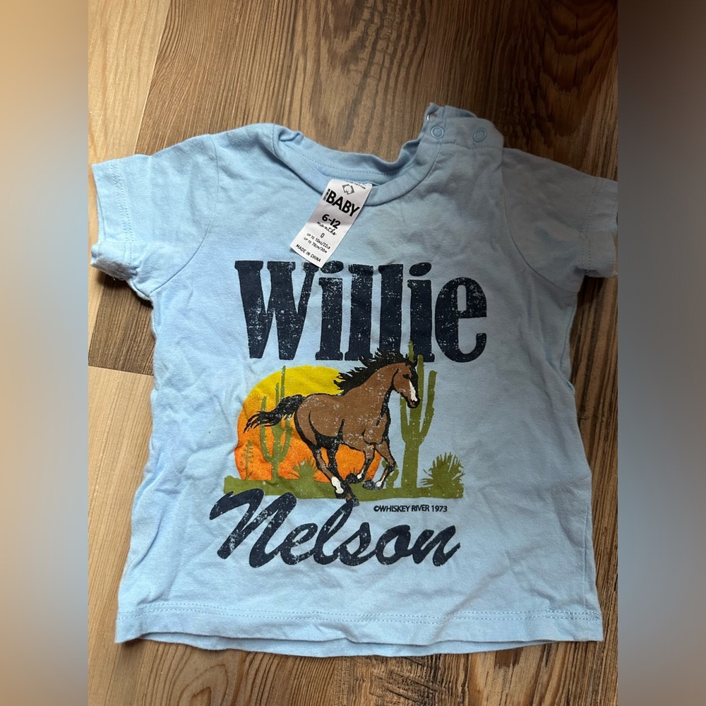 Willie Nelson cotton on toddler shirt